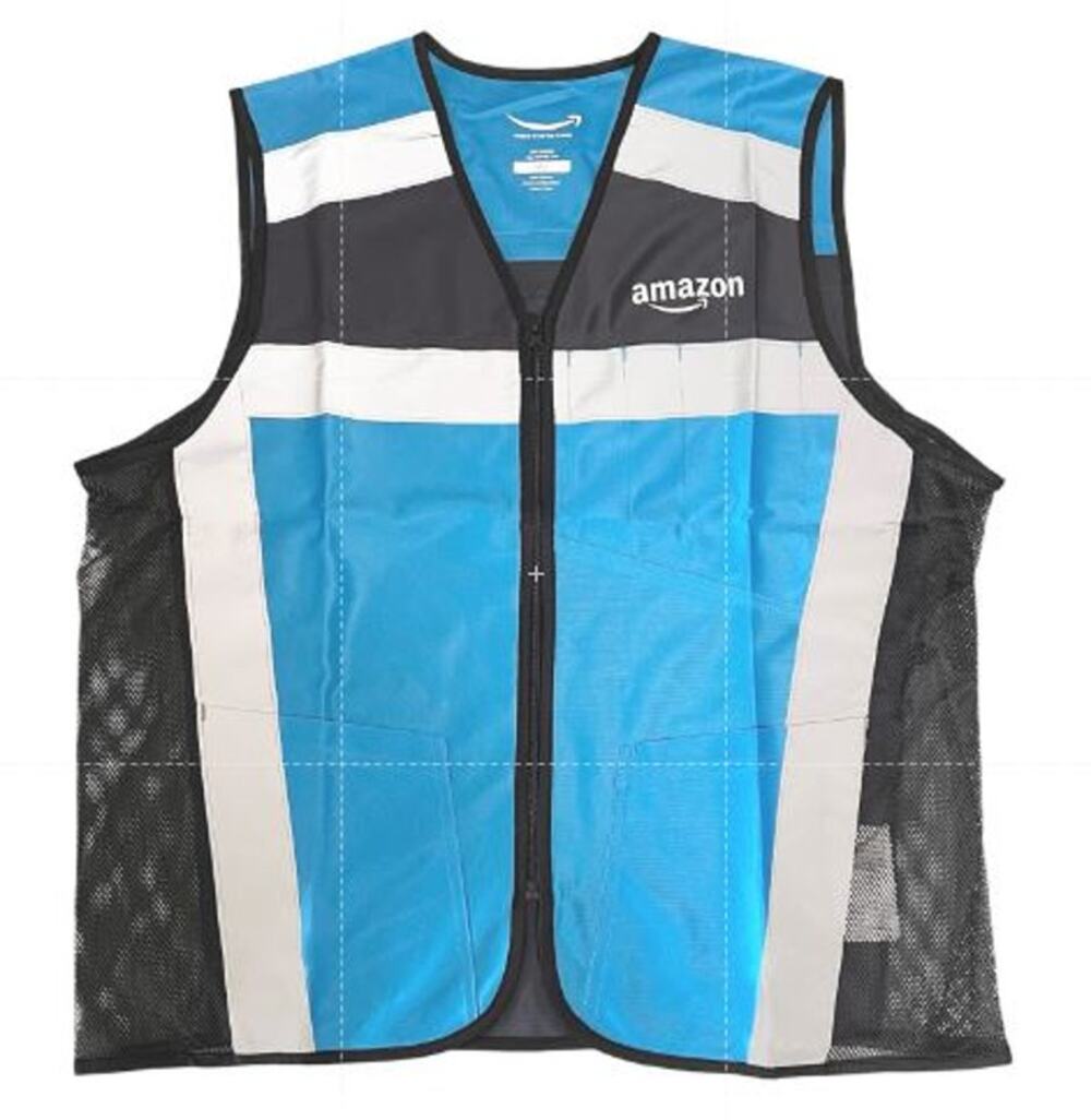 Amazon Flex High Visibility Reflective Safety Delivery Vest Blue XL